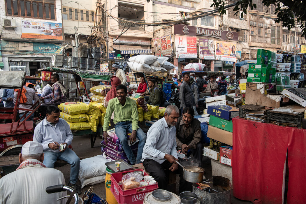 新德里的一个市场